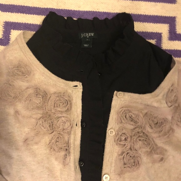 JCrew Black Ruffles Top - Picture 7 of 7